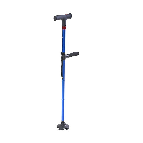 Klappbarer Smart-Walking-Stick mit drehbarem LED-Frontlicht und SOS-Alarm, Blau image number 3