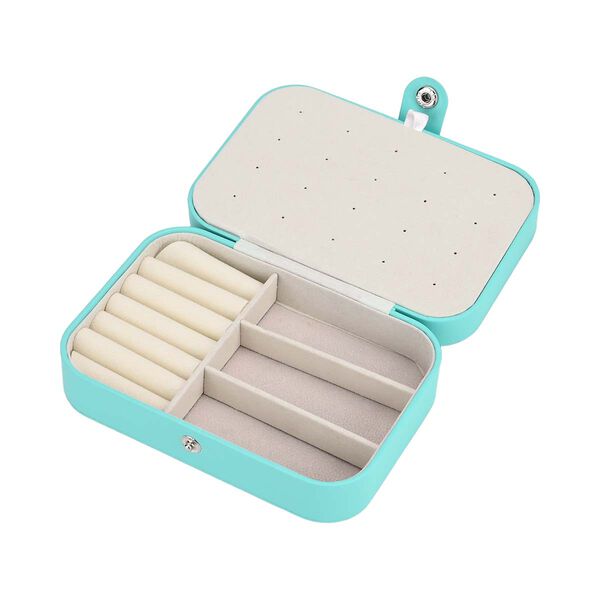 Reise-Schmuckkästchen mit 10 Silberputztüchern, 17x11x5 cm (Box), 11x7 cm (10 Tücher), Grün image number 6