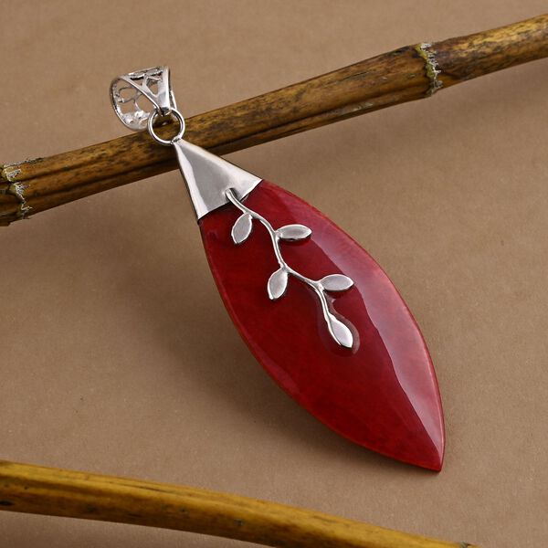 Koralle Anh&auml;nger 925 Silber ca. image number 1