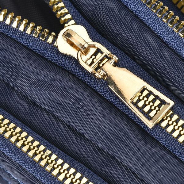 RFID-gesch&uuml;tzte Nylon Bauchtasche mit Schnellverschluss, Marineblau image number 7