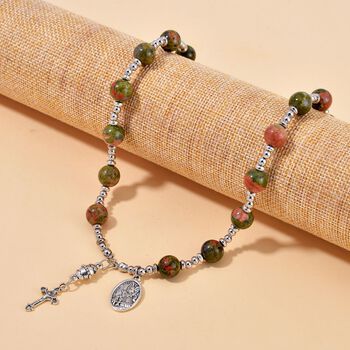 Unakite Halskette, 45+5 cm - 180 ct.