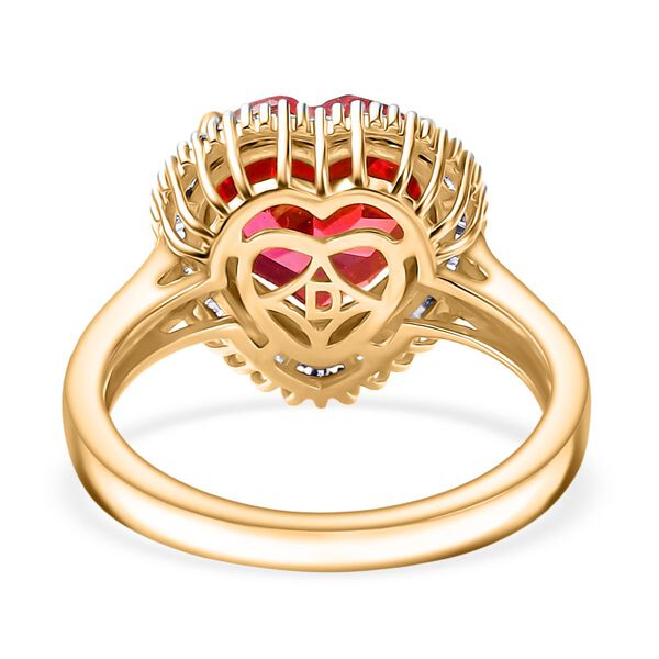 D'Joy Labor Padparadscha Saphir und Diamant Ring - 5,39 ct. image number 6