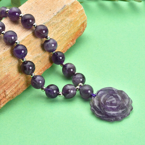 Afrikanische Amethyst-Halskette, 45 cm - 165 ct. image number 2