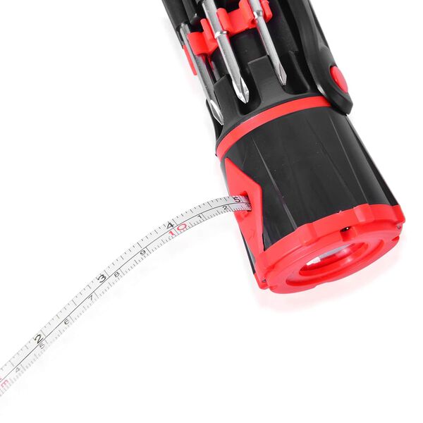10-in-1 Multifunktionale LED Taschenlampe, rot und schwarz image number 5
