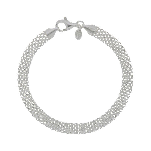 Netz-Design 19cm Armband und 50cm Halskette in 925 Silber image number 5