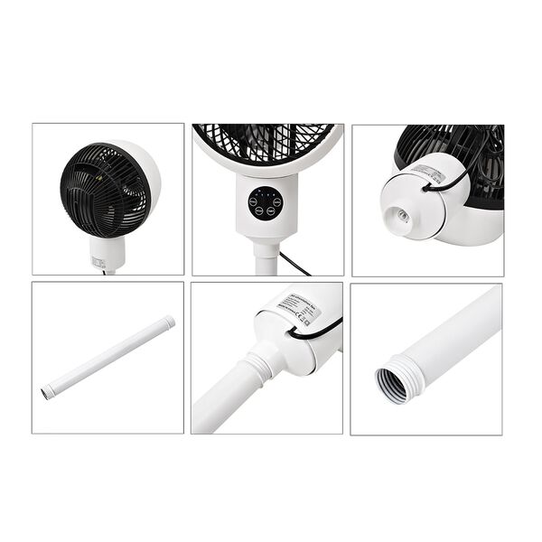 HOMESMART Standventilator mit Timer und 3 Geschwindigkeitsstufen, Wei&szlig; image number 6