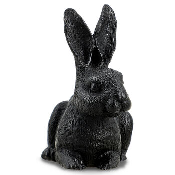 Figur aus Shungit und Harz, Hase, 10x7,8cm
