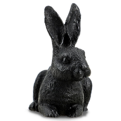 Handgeschnitzte Eulenfigur aus Roh-Schungit, ca. 10 x 8 cm