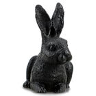 Handgeschnitzte Hasenfigur aus Roh-Schungit, ca. 10 x 8 cm