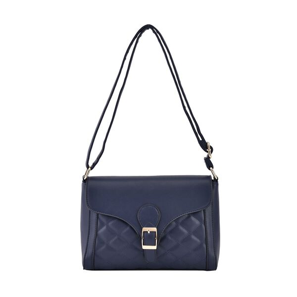 Umh&auml;ngetasche aus Kunstleder, 27x9,3x18cm, Dunkelblau