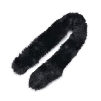 Kunstfell Schal, Schwarz