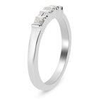 Diamant band Ring 925 Silber Platin-Überzug image number 4