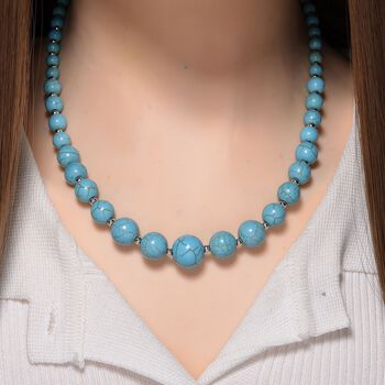 Blaue Howlit 45+5cm Halskette - 160 ct.