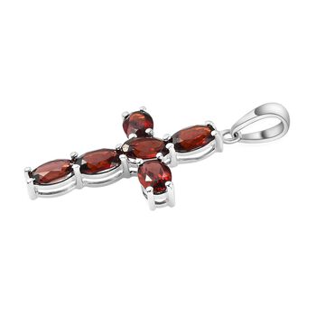 Roter Granat Kreuz-Anh&auml;nger - 3,05 ct.