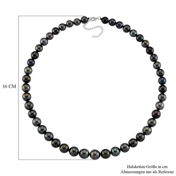 LUXORO AAA Tahiti Perle (8-12 mm) Halskette ca. 45 cm 417 Wei&szlig; Gold image number 5