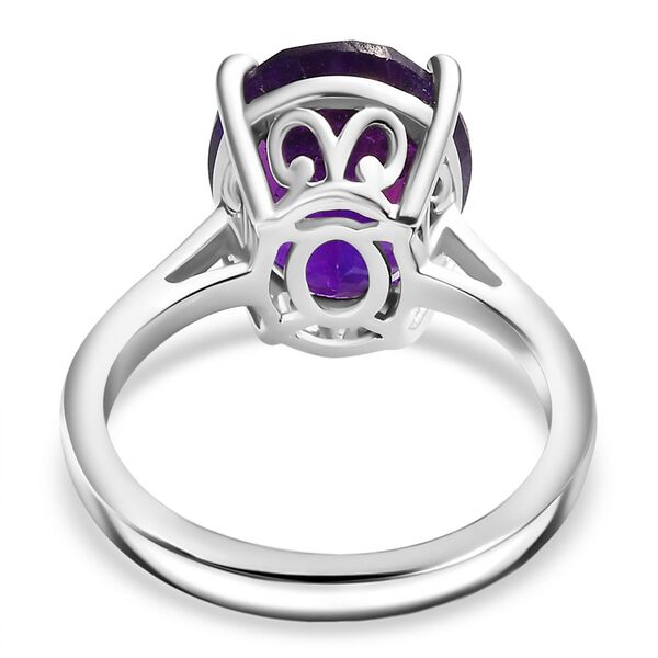 AA Afrikanischer Amethyst Ring 925 Silber platiniert (Größe 16.00) ca. 4,27 ct image number 6
