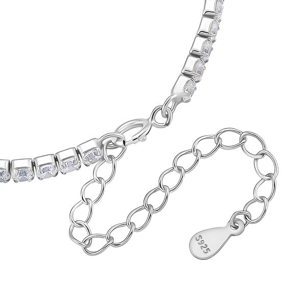 LUSTRO STELLA wei&szlig;es Zirkonia 20cm Armband, 925 Silber rhodiniert - 3,45 ct. image number 4