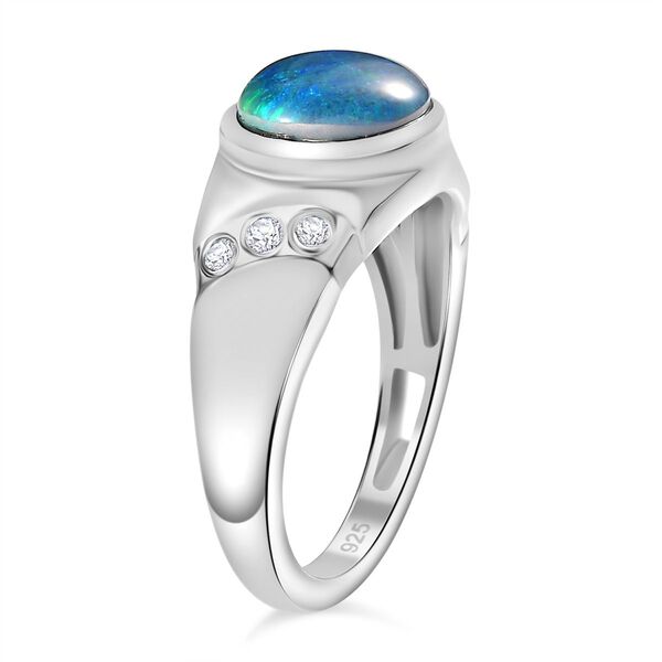 Boulder Opal Triplett und Zirkon Ring - 1,89 ct. image number 7
