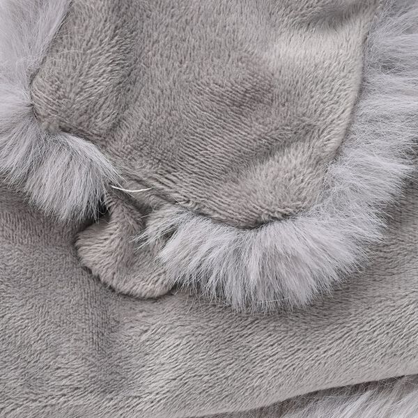 Superweicher Kunstfell-Schal mit 3 Magneten, Hellgrau image number 4