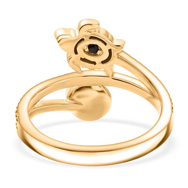 GP Trionfo Kollektion - S&uuml;&szlig;wasser Perle, Kanchanaburi Blauer Saphir Ring 925 Silber 750 Gelb Vergoldet (Gr&ouml;&szlig;e 17.00) image number 7