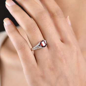 EVER TRUE Roter Granat Ring Nickelfreies Messing (Gr&ouml;&szlig;e 18.00) ca. 1,90 ct