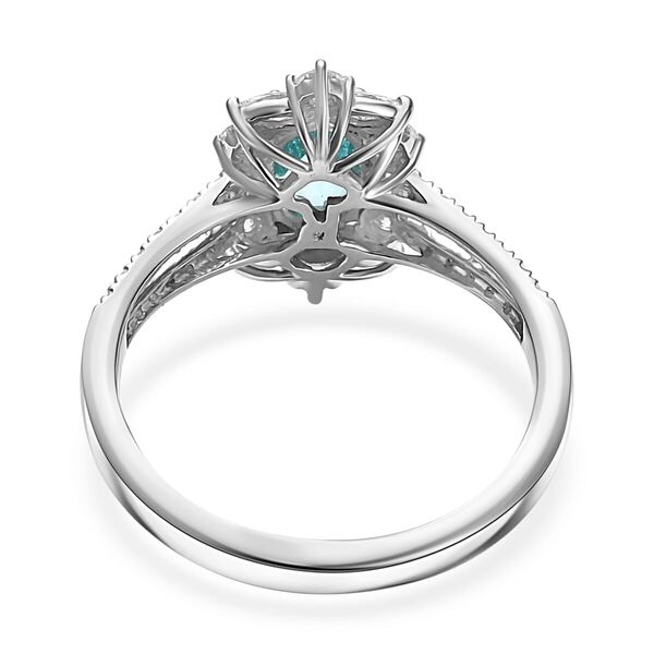 RHAPSODY zertifiziert und geprüft AAAA Paraiba Turmalin und VS-EF Diamant Ring in 950 Platin - 2,64 ct. image number 4