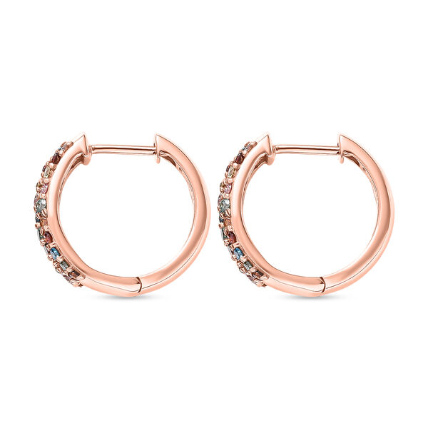 LUXURIANT DIAMOND - Lab Grown Mehrfarbig Diamant SI, Lab Grown Gelb Diamant Ohrringe, SGL zertifiziert, 925 Silber 750 Ros&eacute;gold Vermeil ca. 1.50 ct image number 3