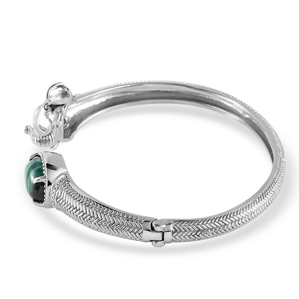 Malachit-Armreif, ca. 19 cm, Edelstahl ca. 8,53 ct image number 3