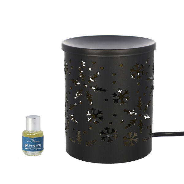 Aromatherapie, Handgefertige Eisen Lampe mit ätherischem Öl, 5ml, Schneeflocken Muster image number 0