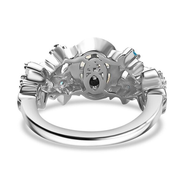 GP Sea Life Kollektion- AA &auml;thiopischer Welo Opal, Chromdiopsid, Neon Apatit, Zirkon und blauer Saphir-Ring - 1,30 ct image number 7