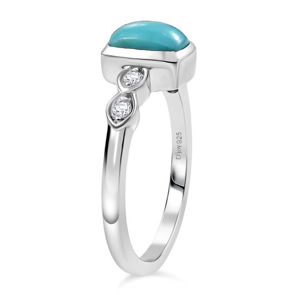 2er Set - D'Joy Sleeping Beauty Türkis Anhänger und Ring, 925 Silber rhodiniert (Größe 17.00) ca. 2,00 ct. image number 5