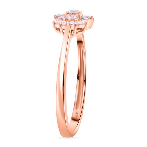 Rosa Diamant I3 SGL zertifiziert Ring 375 Gold (Gr&ouml;&szlig;e 20.00) ca. 0.51 ct image number 3