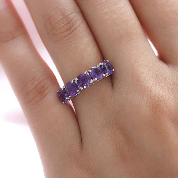Nat&uuml;rlicher, marokkanischer Amethyst-Ring, 925 Silber platiniert  ca. 2,35 ct image number 3