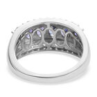 Tansanit und Zirkon Ring 925 Silber platiniert  ca. 1,52 ct image number 5