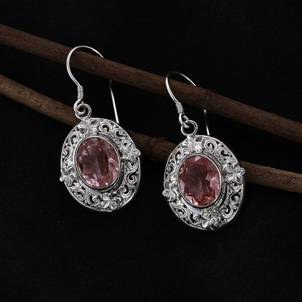 Royal Bali Kollektion - Morganit Triplett Quarz Ohrringe, 925 Silber ca. 7.35 ct image number 1