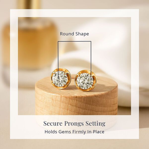 LUXURIANT DIAMOND - Lab Grown Diamant I2 Ohrringe 925 Silber 750 Gelbgold Vermeilca. 0.20 ct image number 4