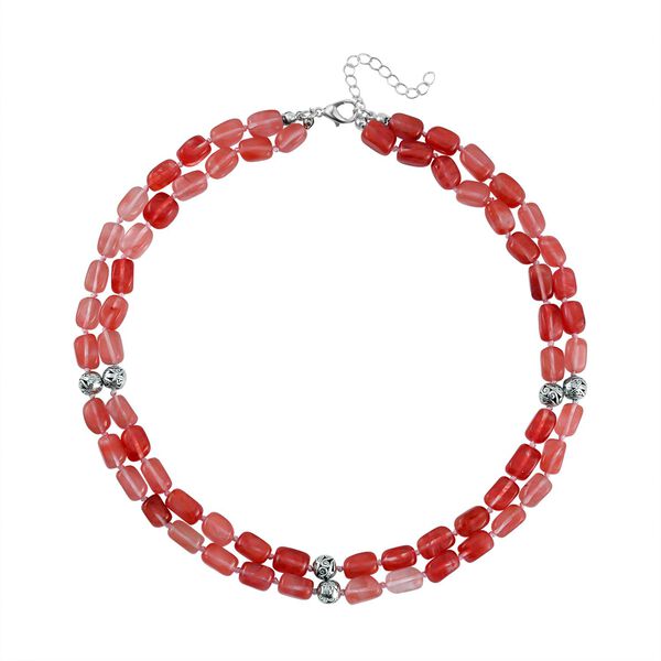 Kirsche Quarz Halskette ca. 50 cm Legierung ca. 600,00 ct. image number 3