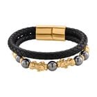 Terahertz Armband ca. 19 cm Reiner Edelstahl Standard gelb vergoldet ca. 30,00 ct.