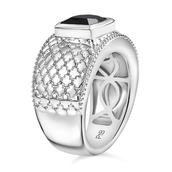 Schwarzer Spinell Ring in Silberton - 3,02 ct. image number 5