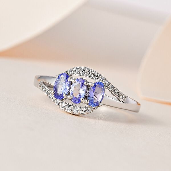 Tansanit und Zirkonia Ring - 1.15 ct. image number 2