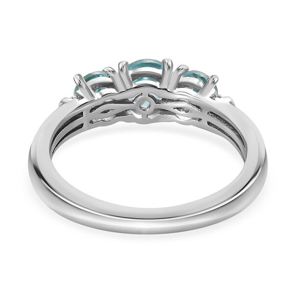 Paraiba-Apatit Ring, 925 Silber platiniert, (Gr&ouml;&szlig;e 20.00), ca. 1.24 ct image number 6