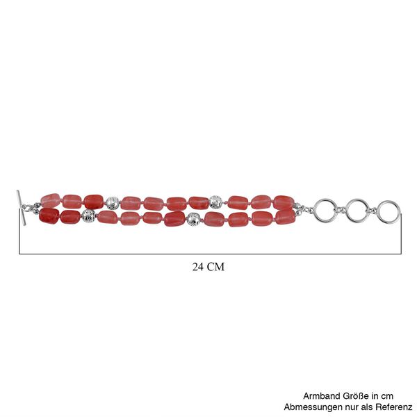 Doppellagiges Kirsche Quarz-Armband, 18 cm - 200 ct. image number 5