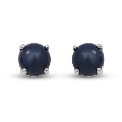 Stern Saphir Solitär-Ohrstecker, 925 Silber platiniert, 3,75 ct. image number 0