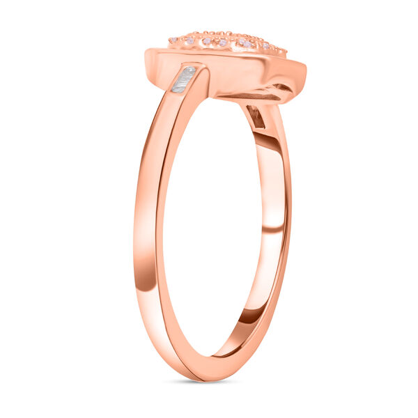 Natürlicher, rosa und SGL zertifizierter weißer Diamant-Ring - 0,33 ct. image number 4