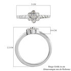 Weißer Diamant P Ring 925 Silber Platin-Überlagerung ca. 0,16 ct. image number 6