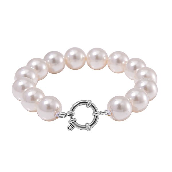 Wei&szlig;es Muschelkernperle Armband image number 4