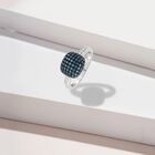 Blauer Diamant-Ring, 925 Silber platiniert  ca. 0,50 ct image number 1