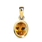 AA Premium Brasilianischer Heliodor Anhänger, 925 Silber Gelbgold Vermeil, ca. 1.62 ct