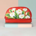 Sukriti 100% Leder: handbemalter Beauty Organizer, Rot image number 1