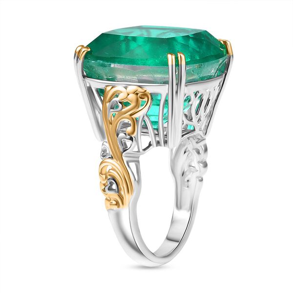 D'Joy Smaragd Triplett Quarz zweifarbiger Ring - 28,98 ct. image number 4